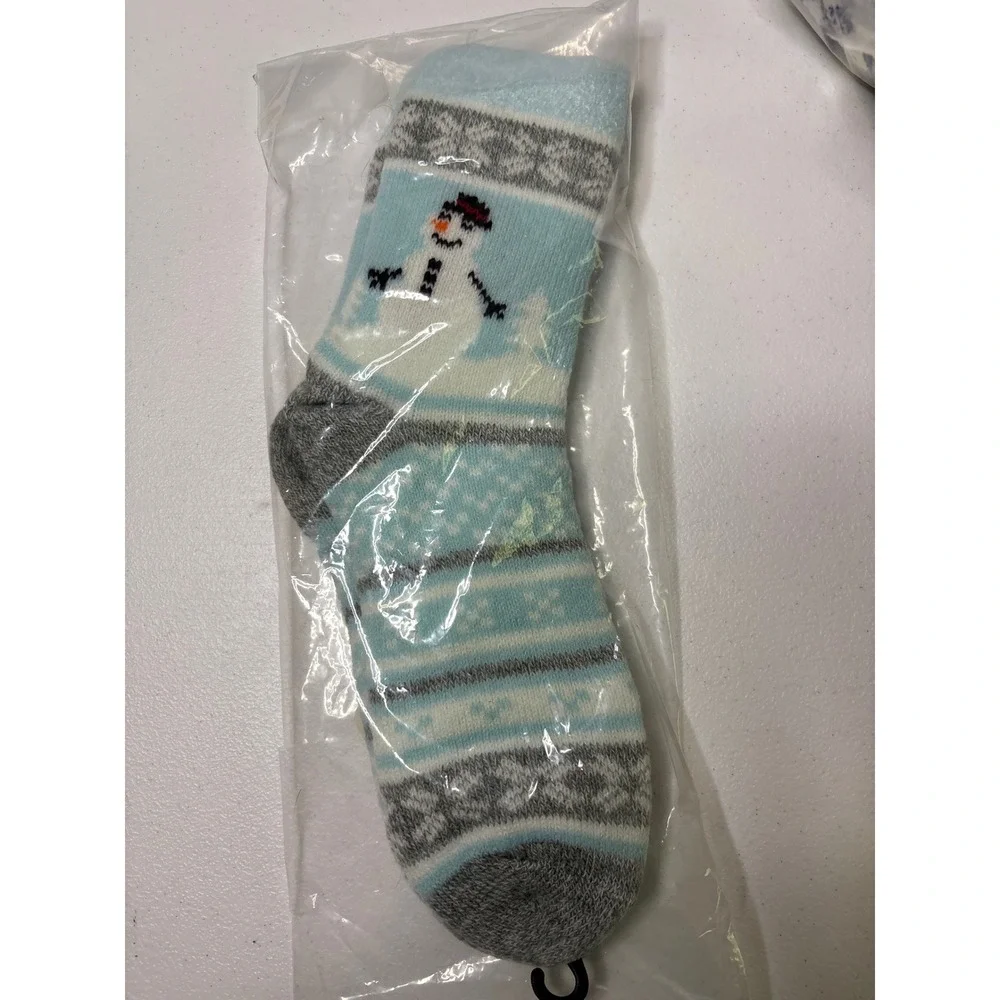 Northeast‎ Outfitters Men's Cozy Cabin Socks, Festive Icon Crew, Blue, L 8-12.5
